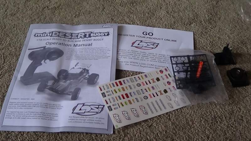 manual stickers and extra bits